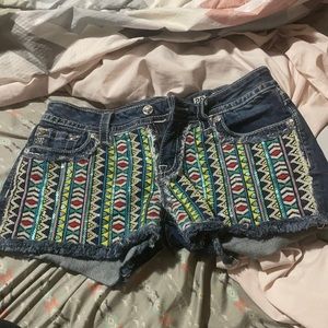 blue jean miss me shorts